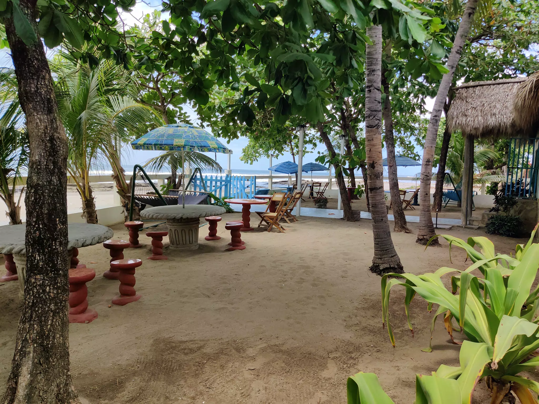 Dining on the Beach at Hotel Casa Pochomil
