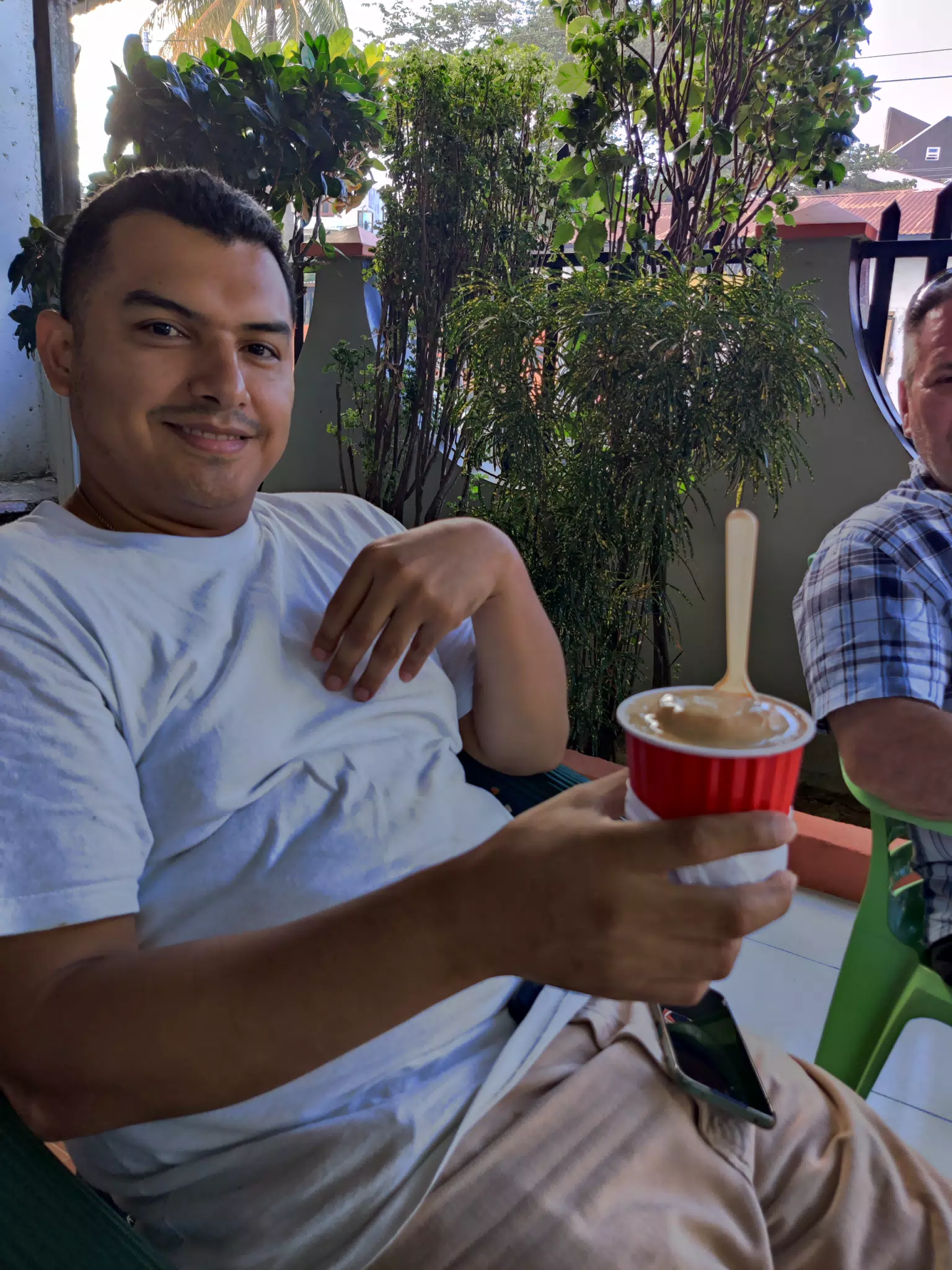 Melvin with Nicaraguan Ice Cream in San Juan del Sur