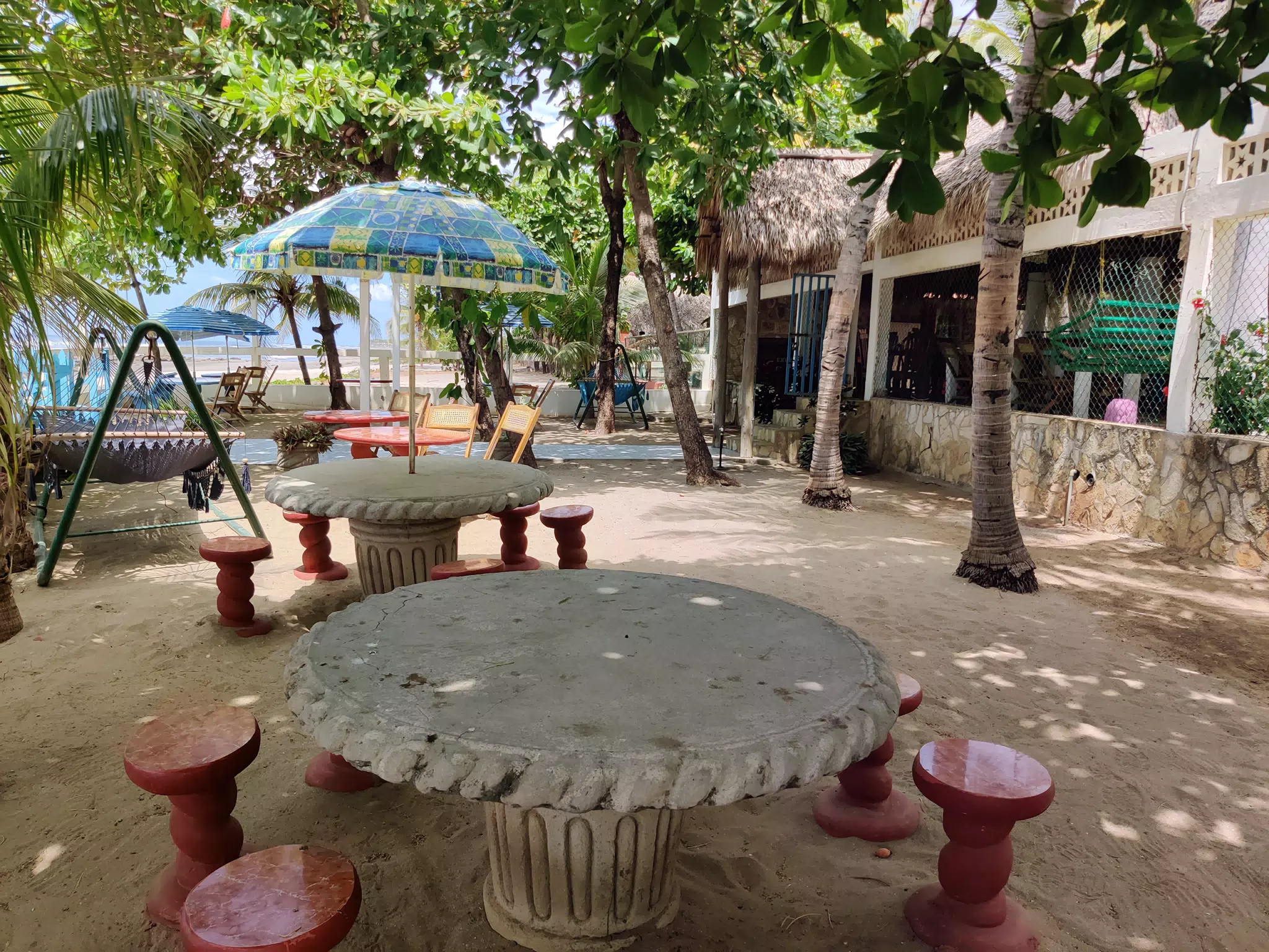 Tables at Hotel Casa Pochomil