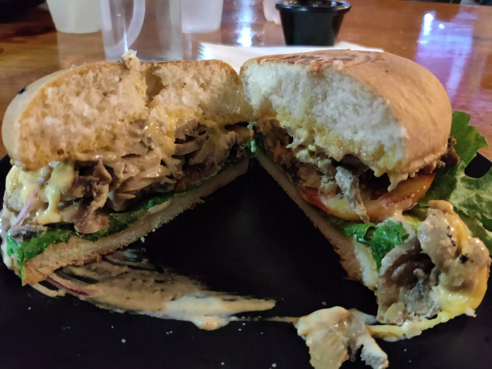 Mushroom Burger at Meltz in Tegucigalpa