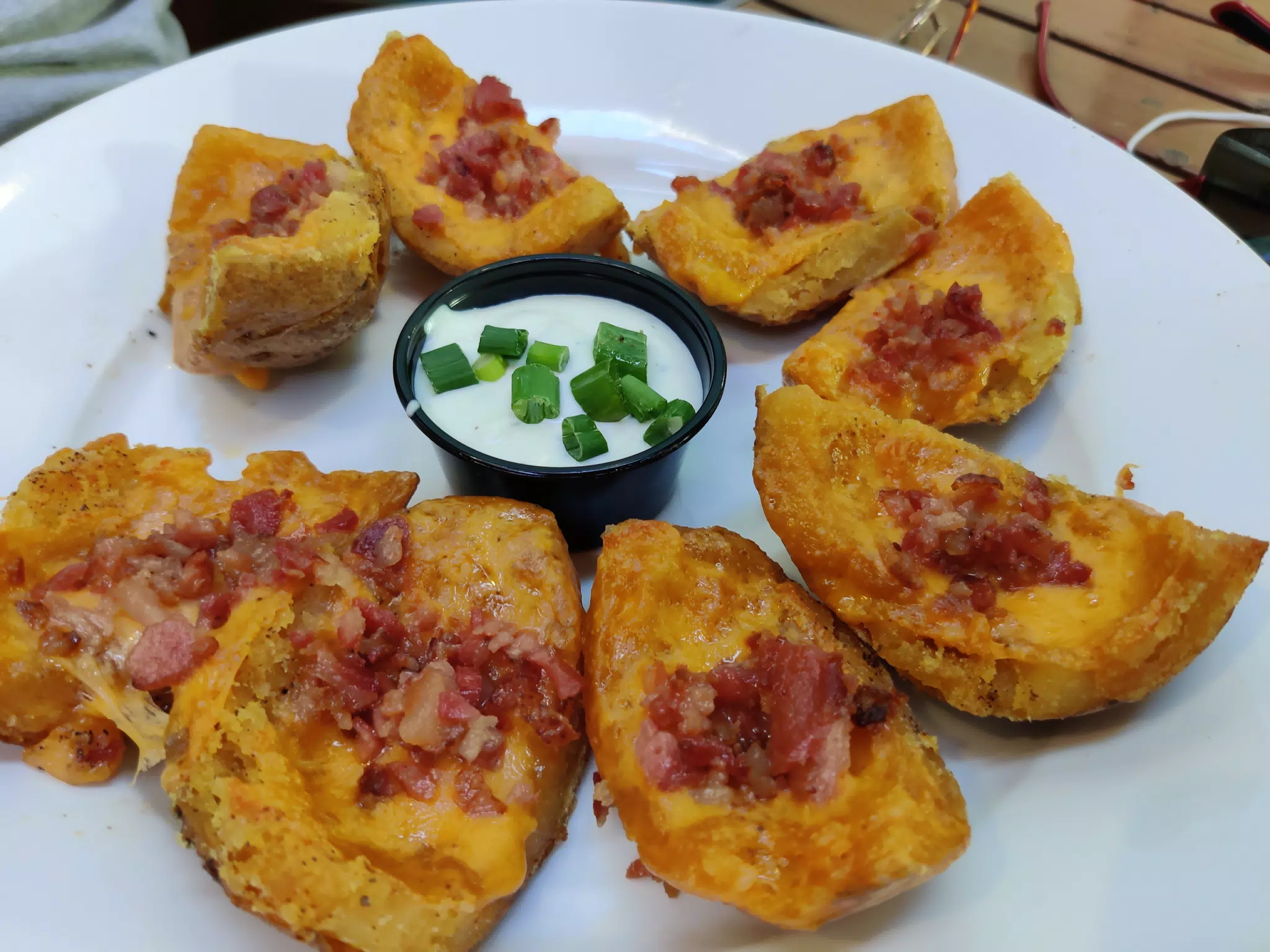 Tater Skins at TGI Fridays at the Miami Airport