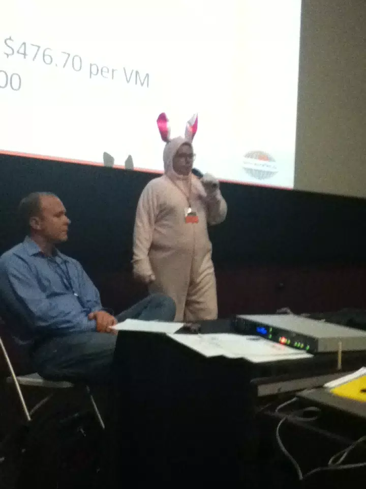 Darren as the Pink Bunny