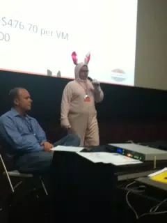 Darren as the Pink Bunny