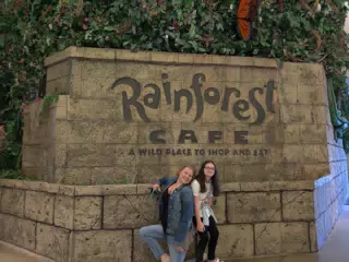 Kat & Luciana at Rainforest Cafe