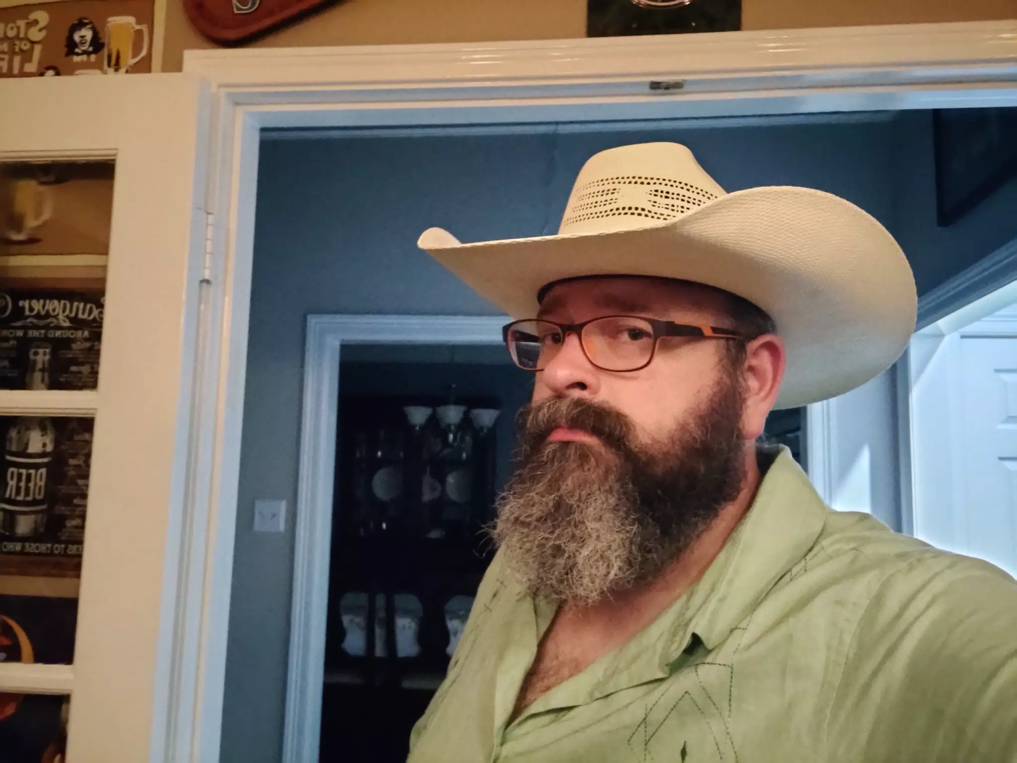 Scott in Straw Cowboy Hat