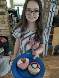 Luciana with Donuts