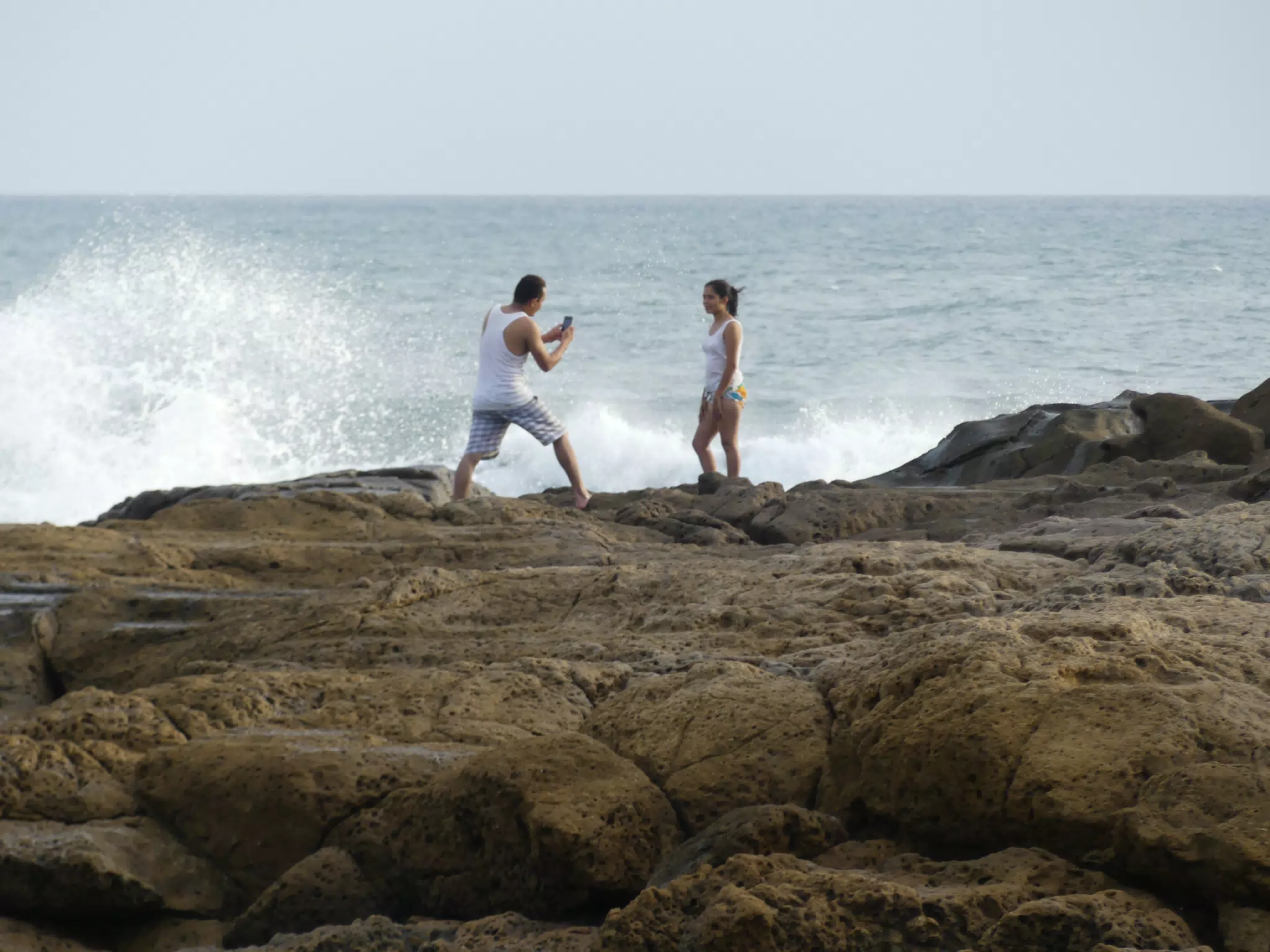 Life Near the Rocks Around Sunset, Las Penitas Beach