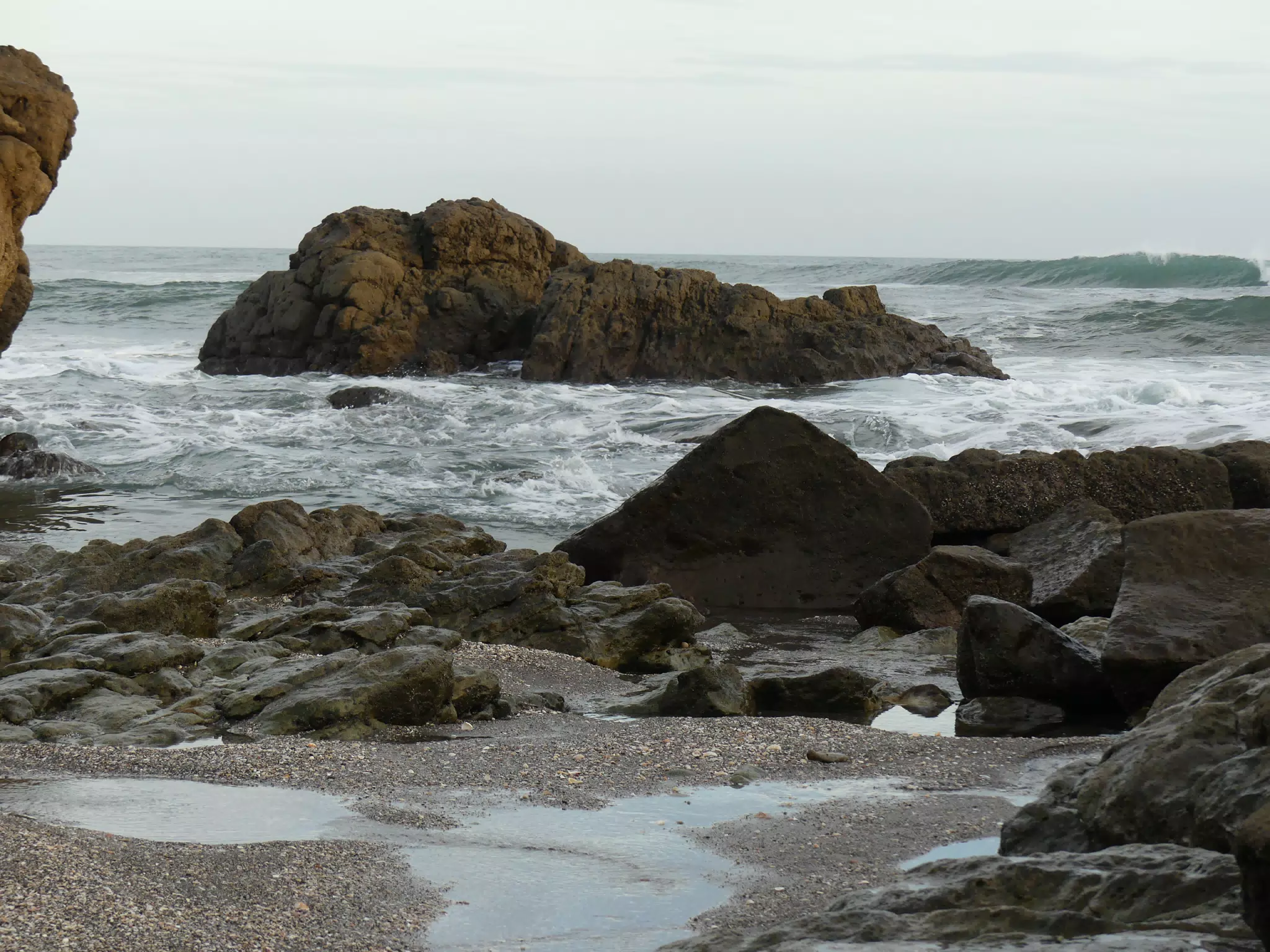 Life Near the Rocks Around Sunset, Las Penitas Beach