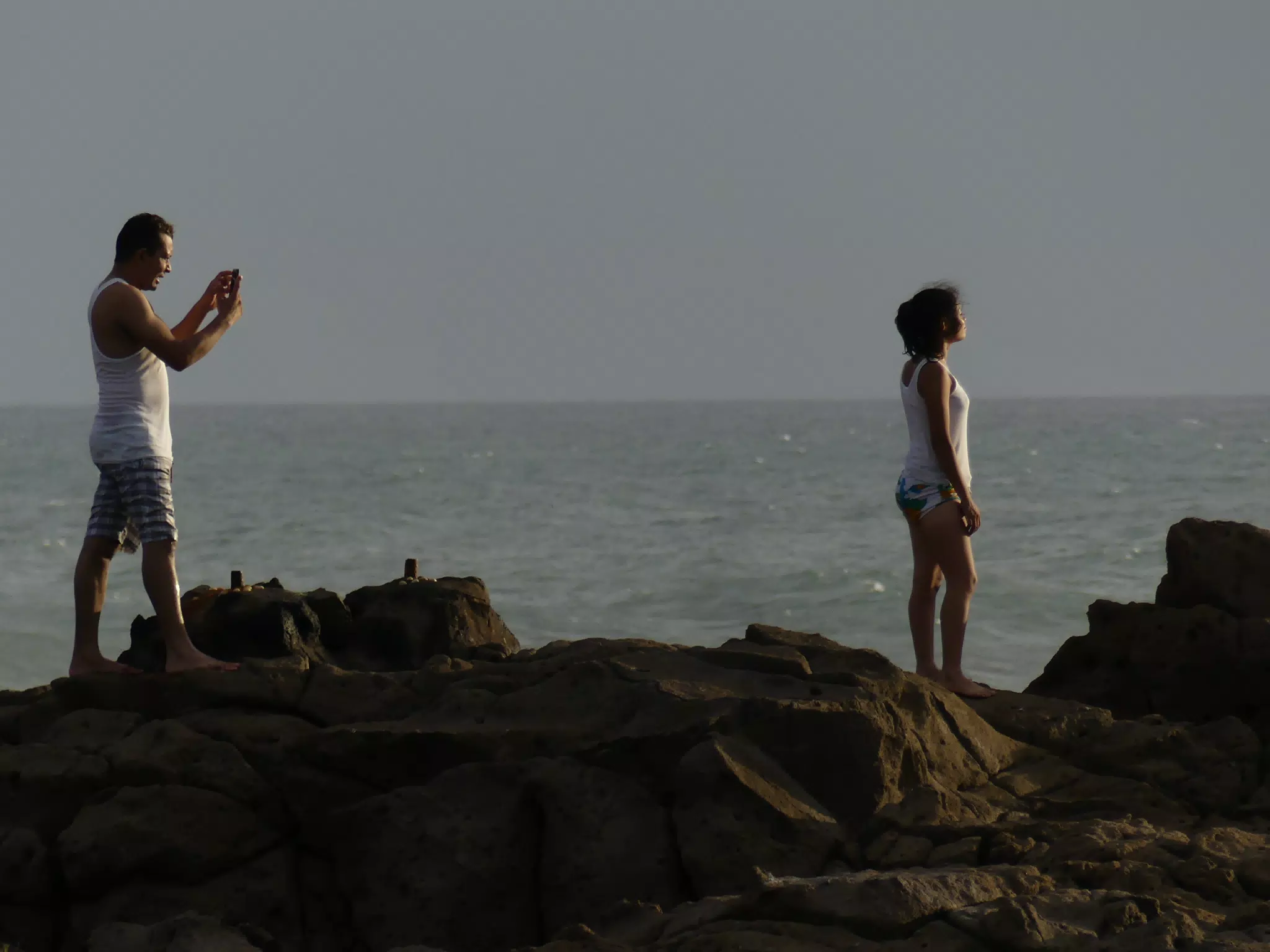 Life Near the Rocks Around Sunset, Las Penitas Beach