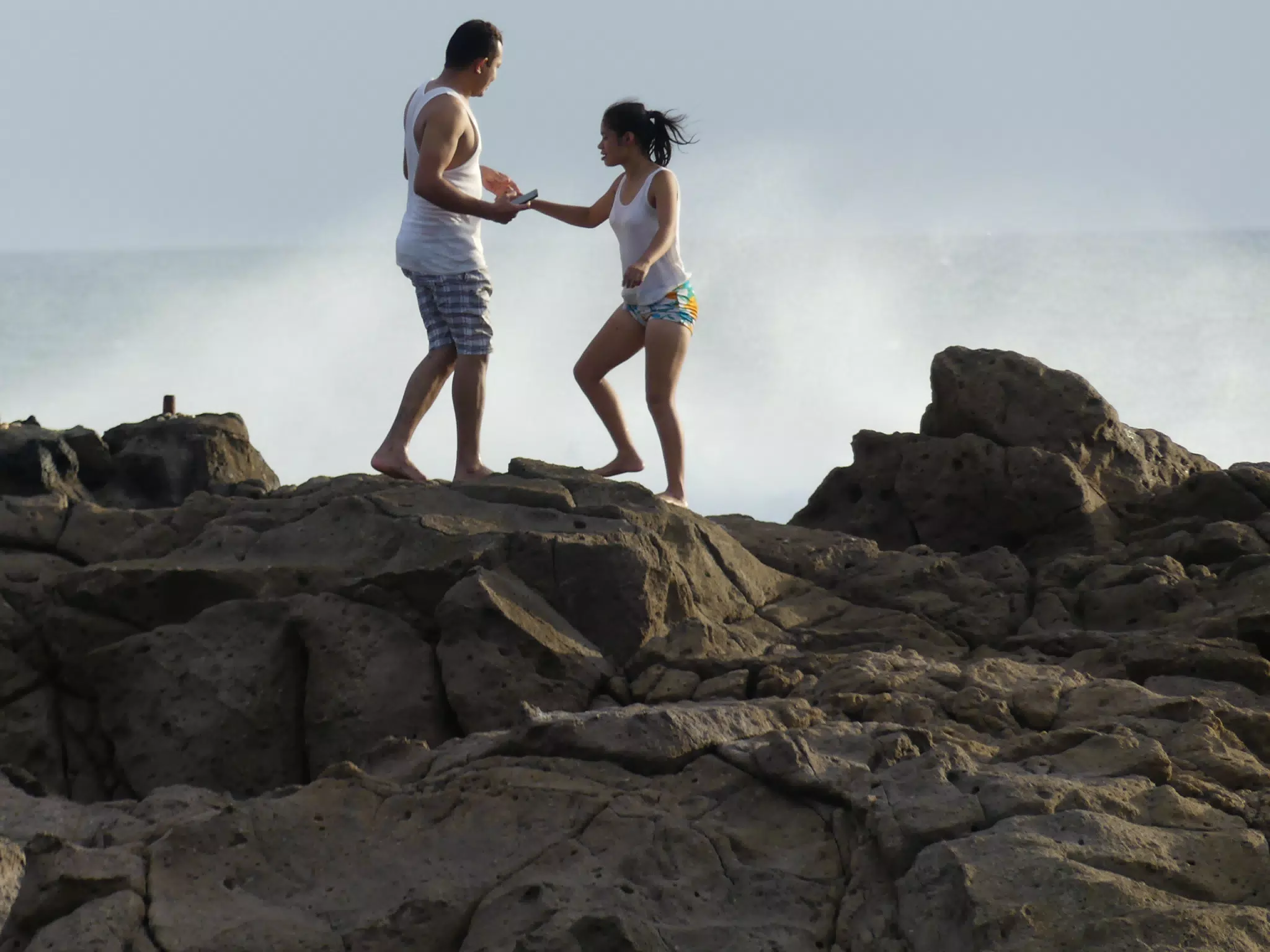 Life Near the Rocks Around Sunset, Las Penitas Beach