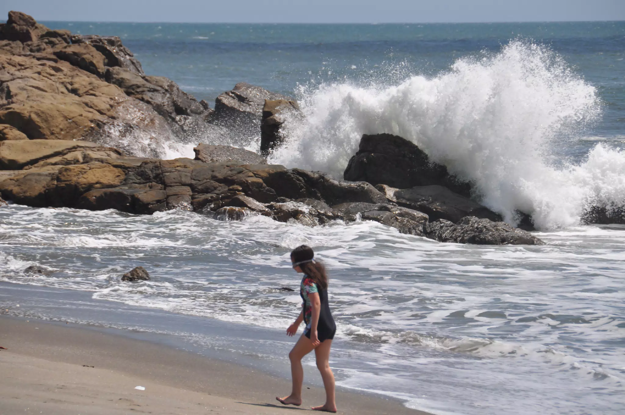 Luciana Swimming in the Ocean