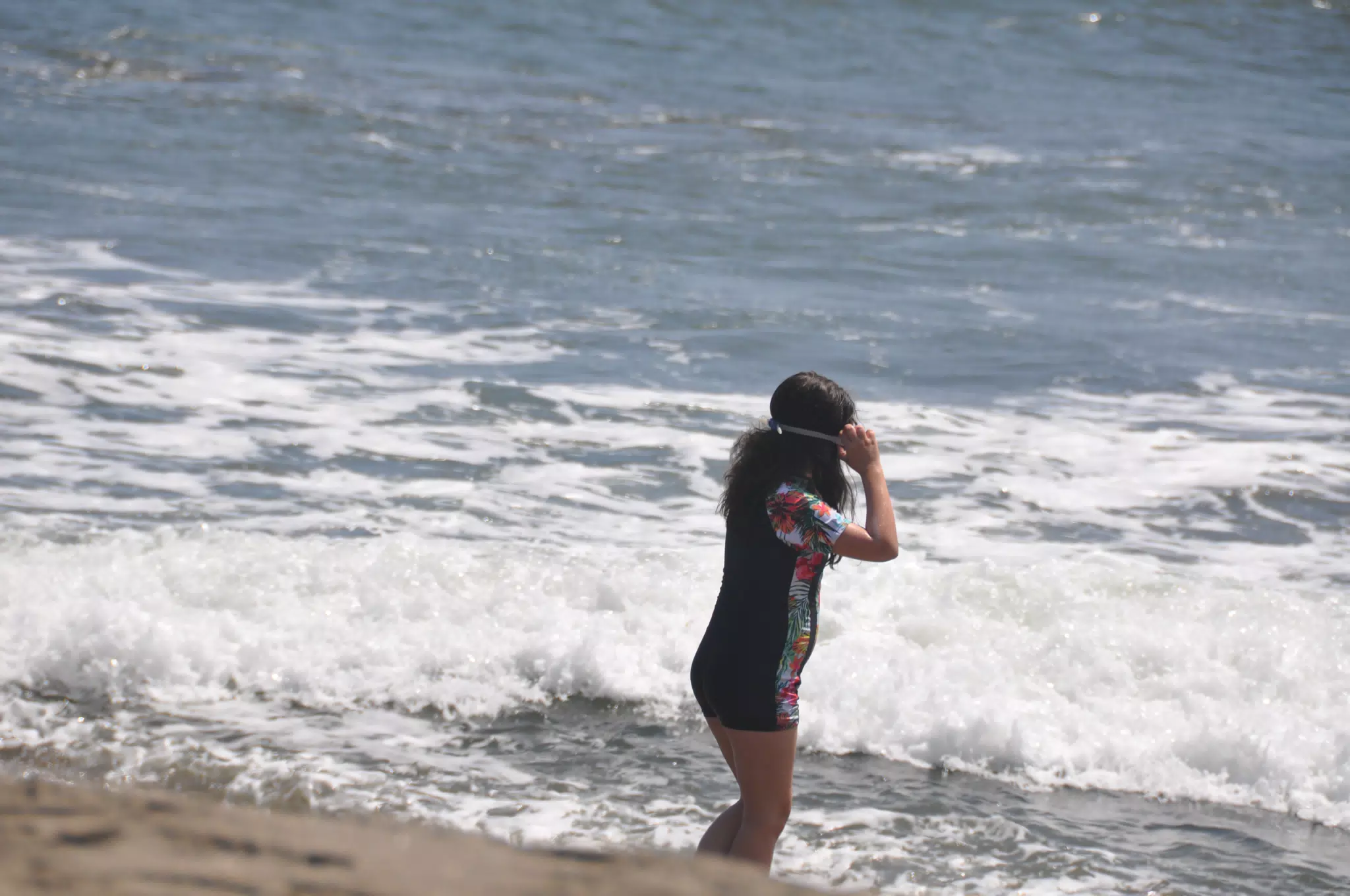 Luciana Swimming in the Ocean