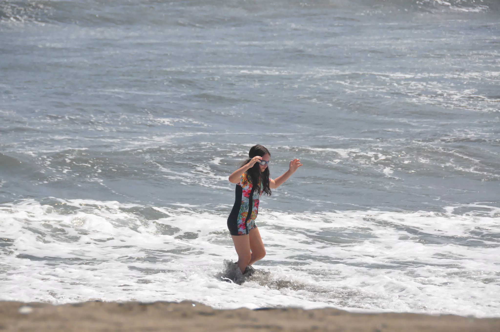 Luciana Swimming in the Ocean