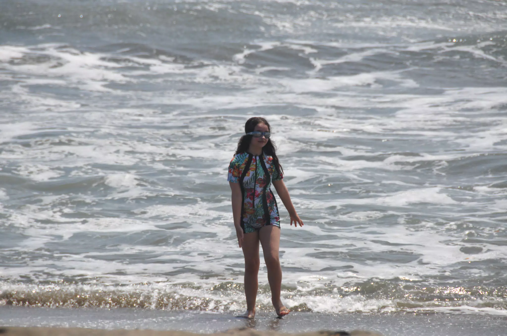 Luciana Swimming in the Ocean