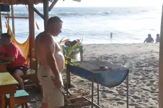 Paul Grilling at the Simple Beach Lodge