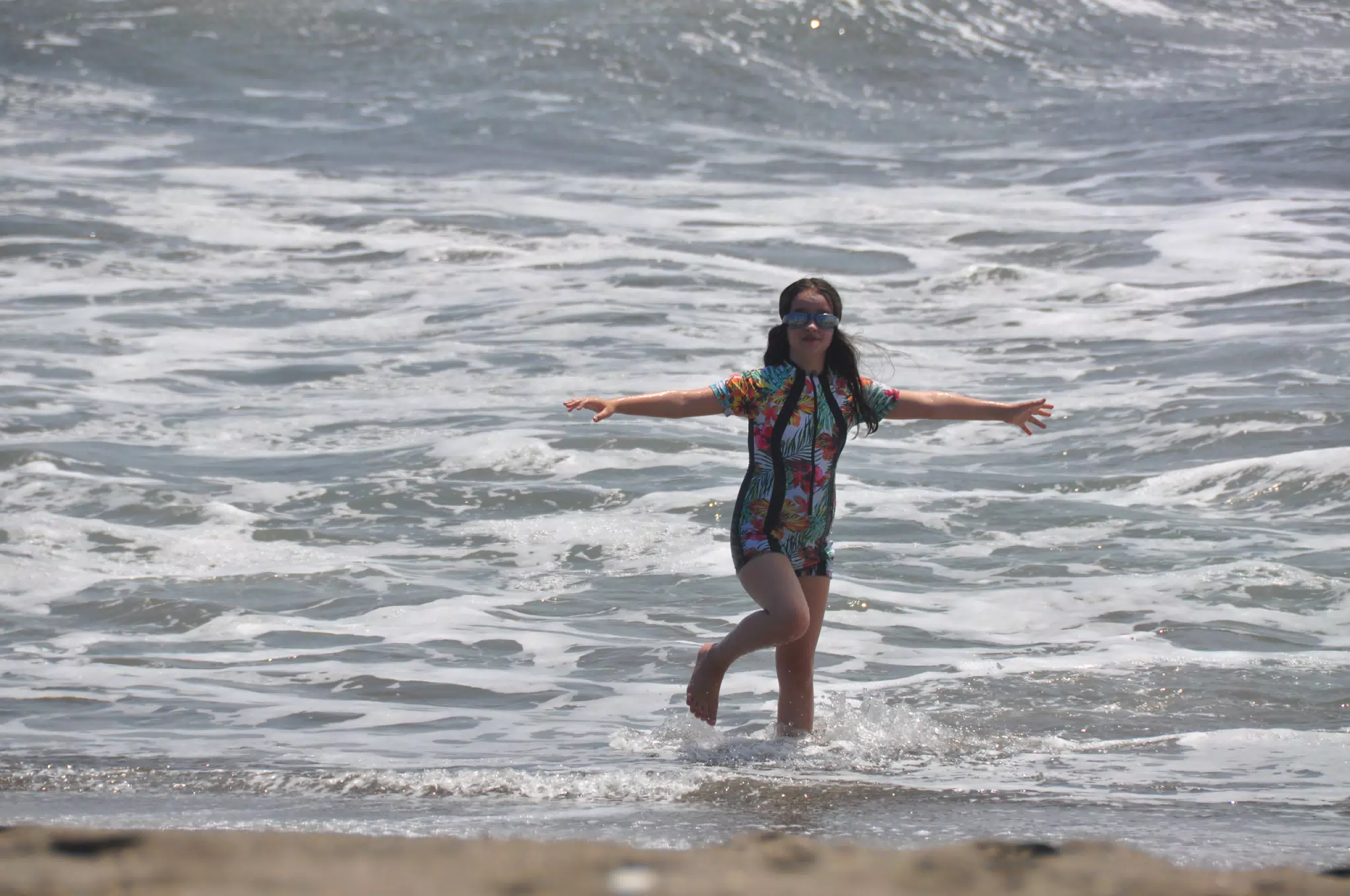Luciana Swimming in the Ocean