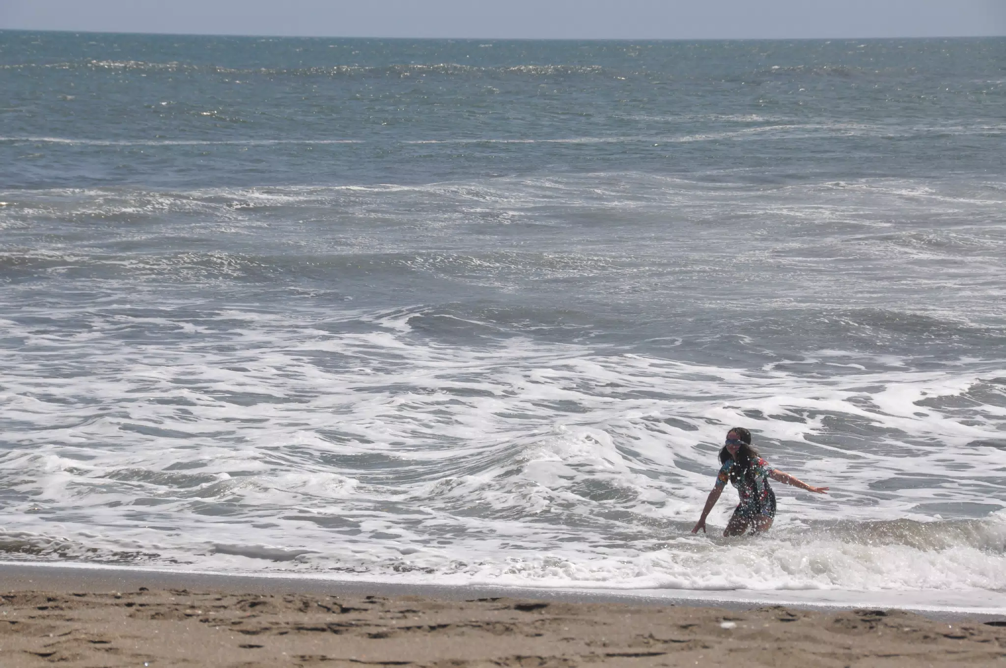 Luciana Swimming in the Ocean