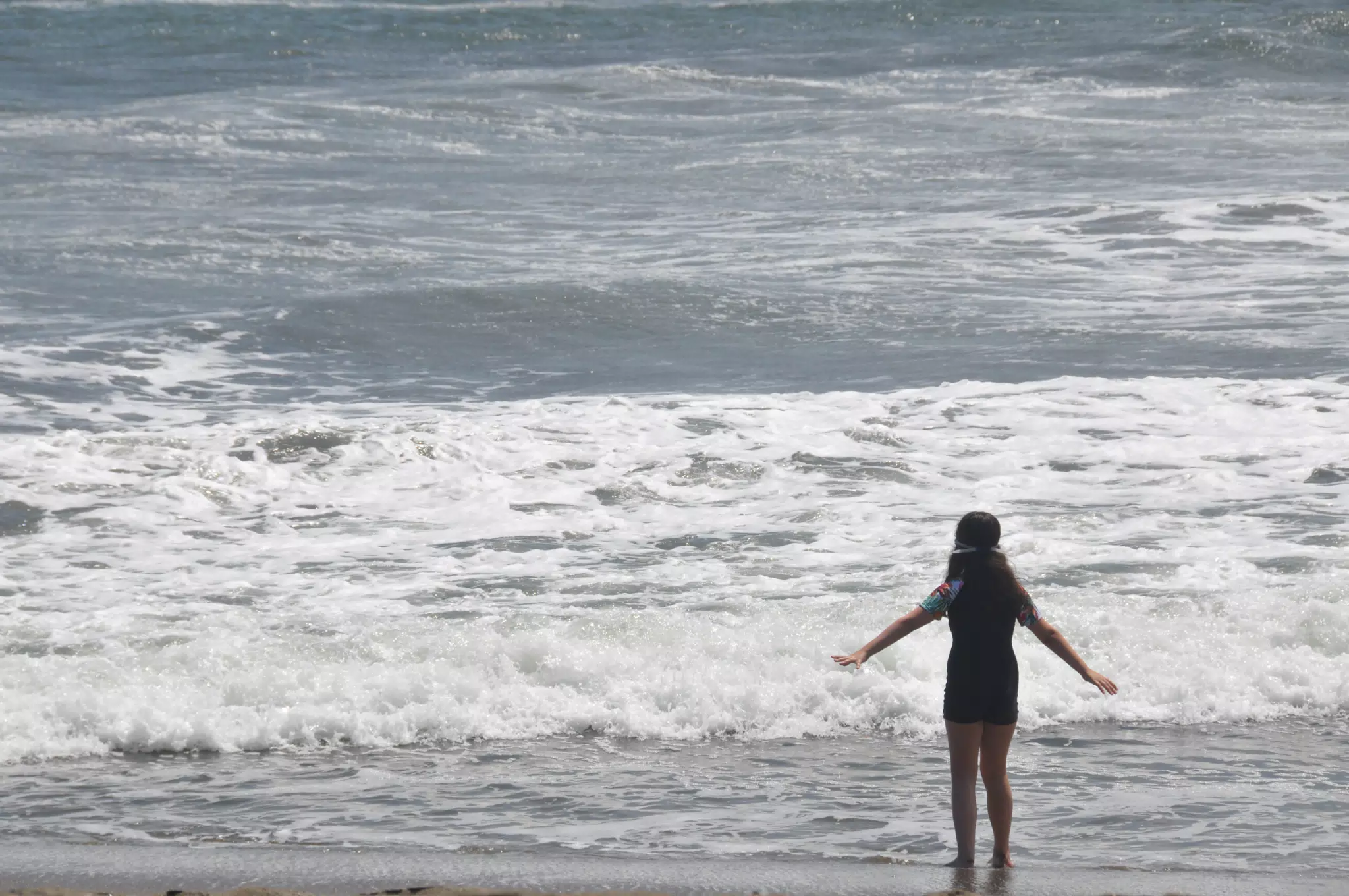 Luciana Swimming in the Ocean