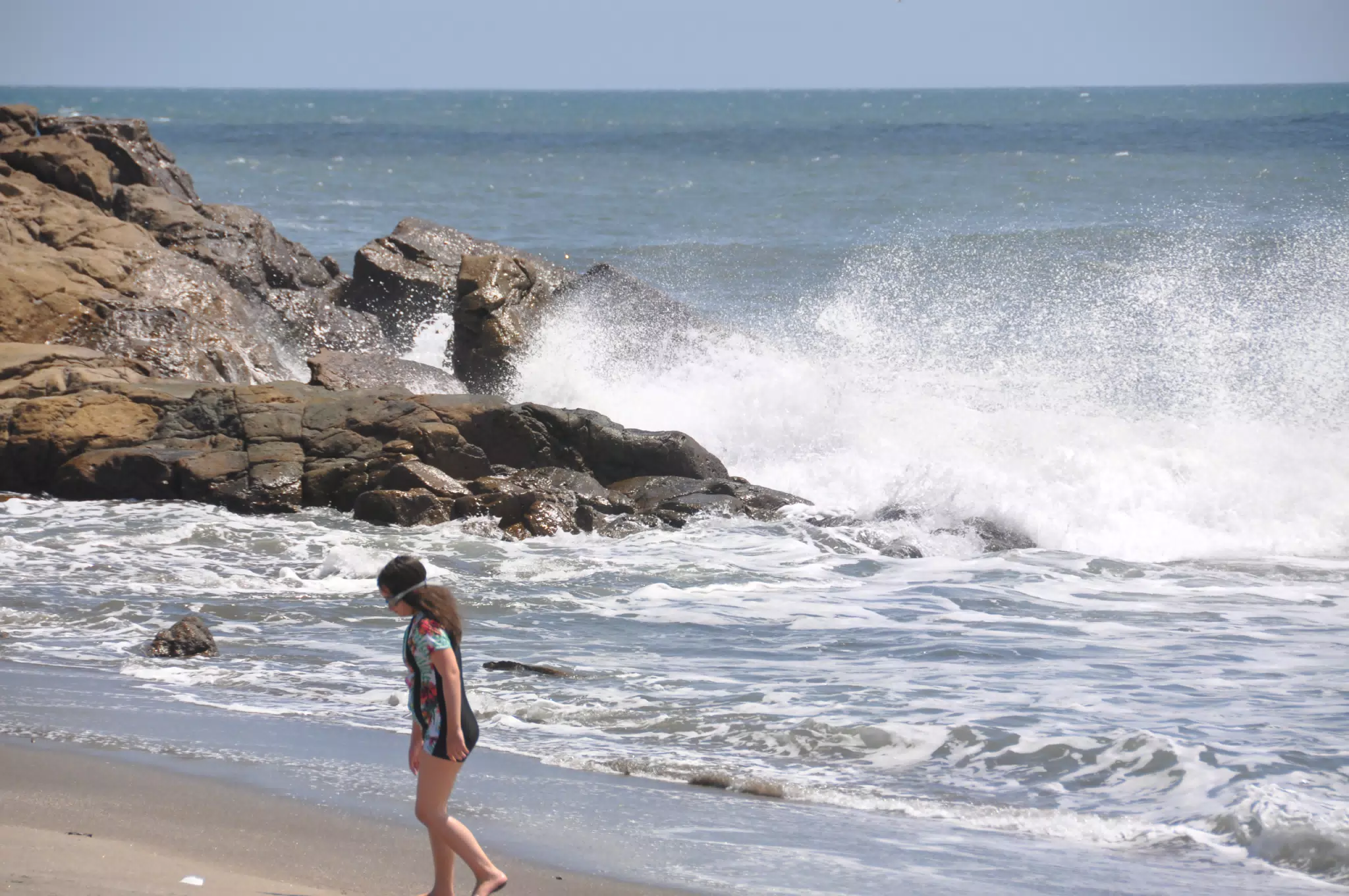 Luciana Swimming in the Ocean