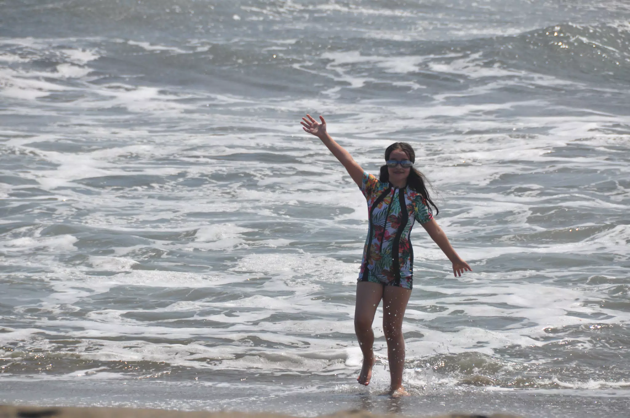 Luciana Swimming in the Ocean
