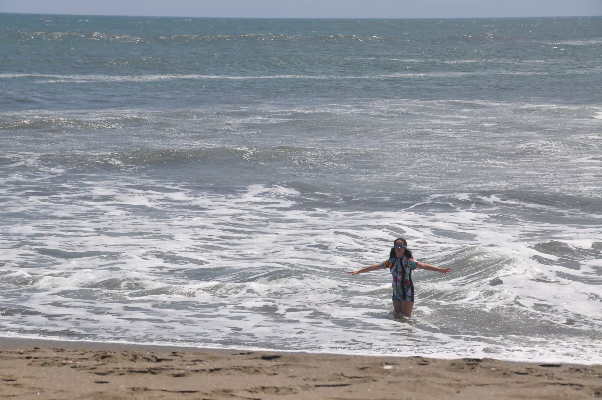 Luciana Swimming in the Ocean