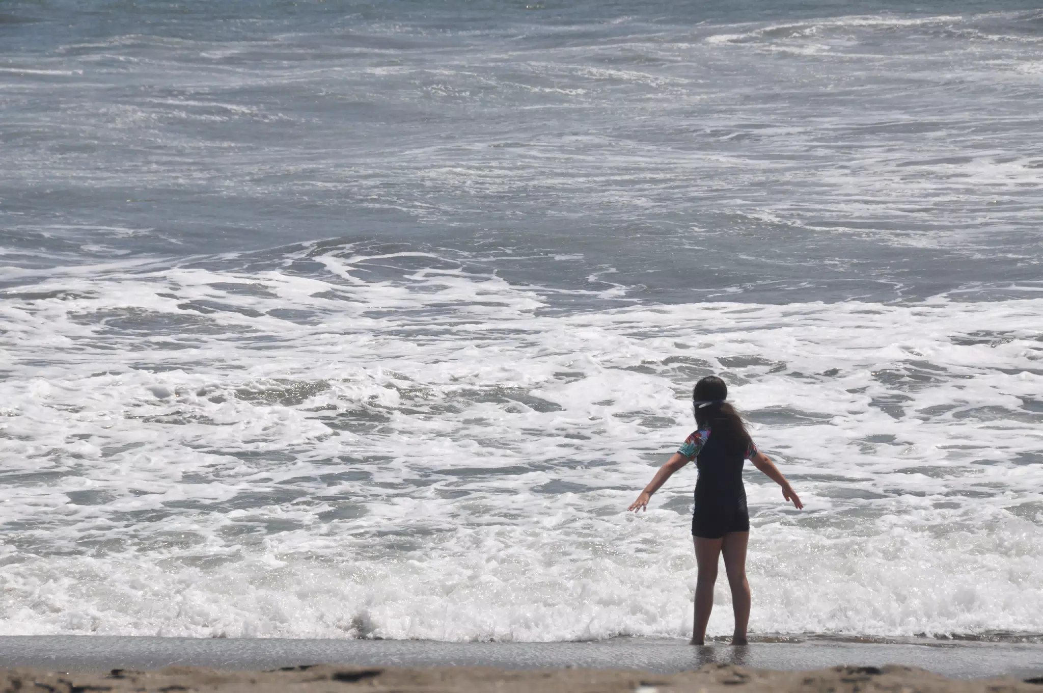 Luciana Swimming in the Ocean