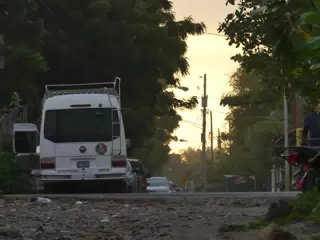 Looking North on Main Street, Las Penitas, Leon, Nicaragua