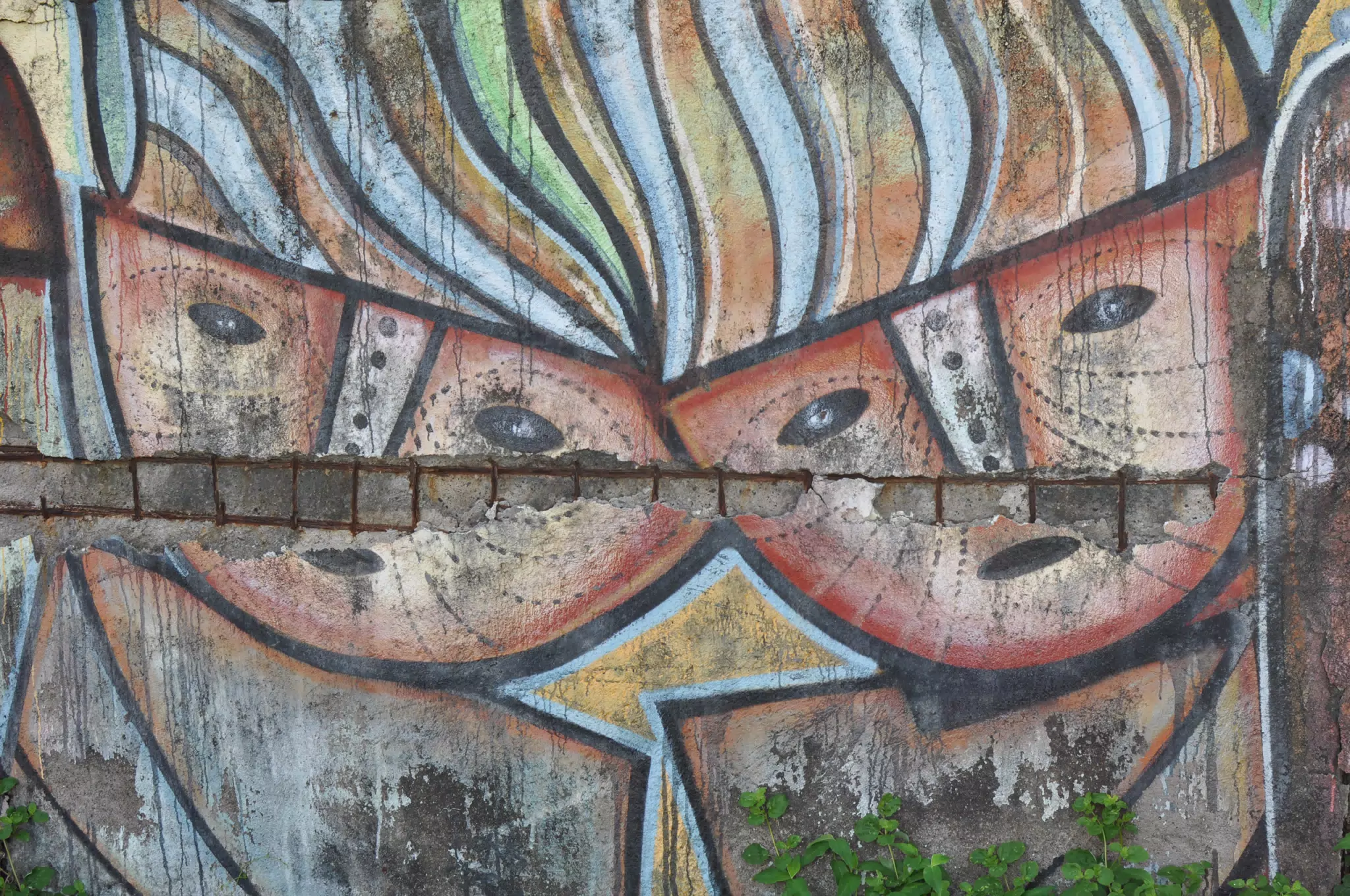 Mural of Coffee Cup People with Steam Hair