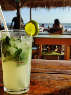Mojito in the Golden Hour Glow at The Simple Beach Lodge