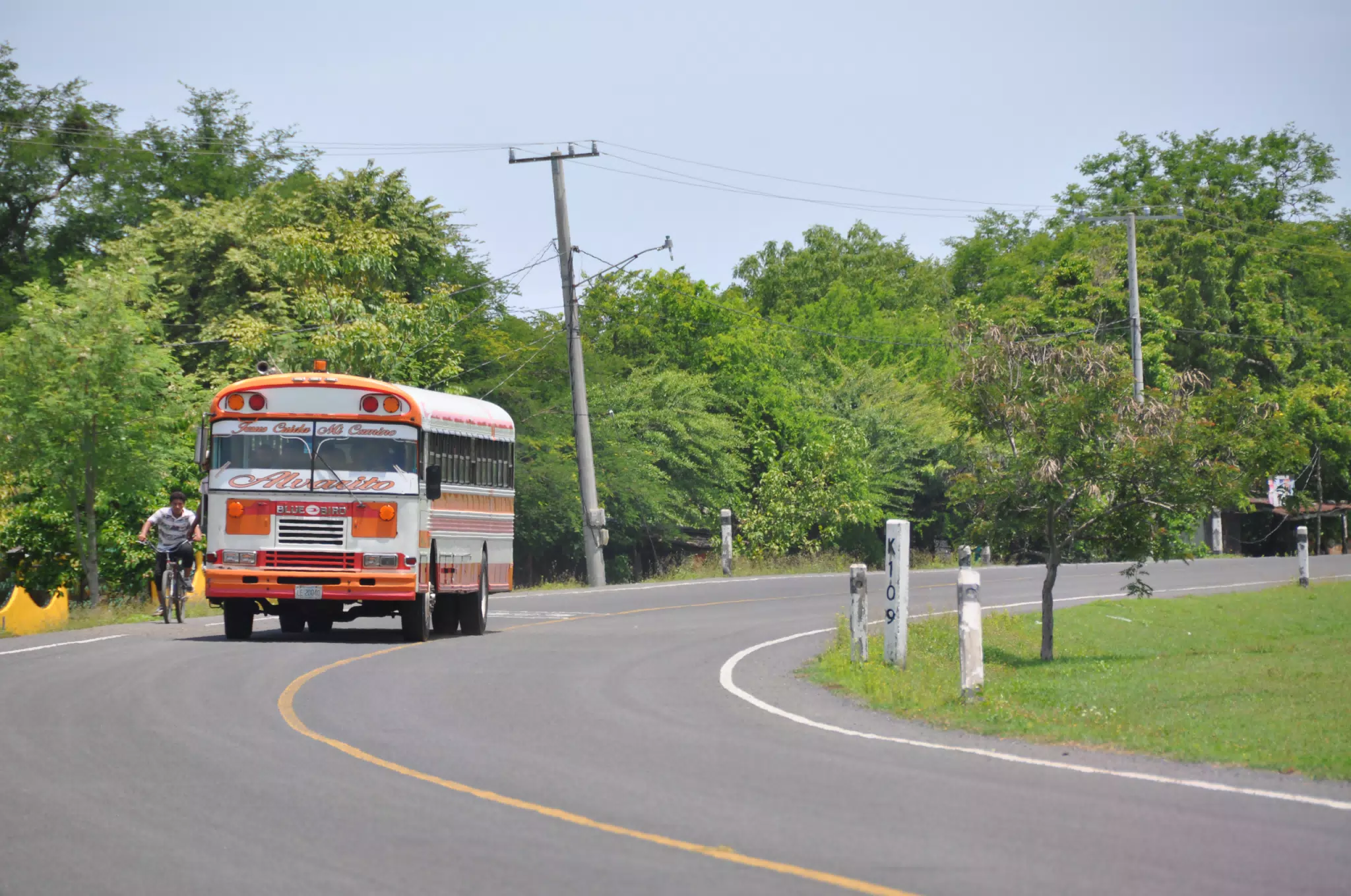 Chicken Bus on the Leon Road from Las Peñitas