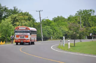 Chicken Bus on the Leon Road from Las Peñitas