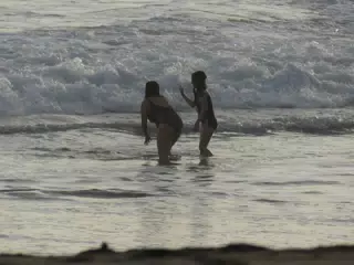 Luciana & Ivonne in the Pacific Ocean