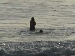 Luciana & Ivonne in the Pacific Ocean