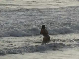 Luciana & Ivonne in the Pacific Ocean