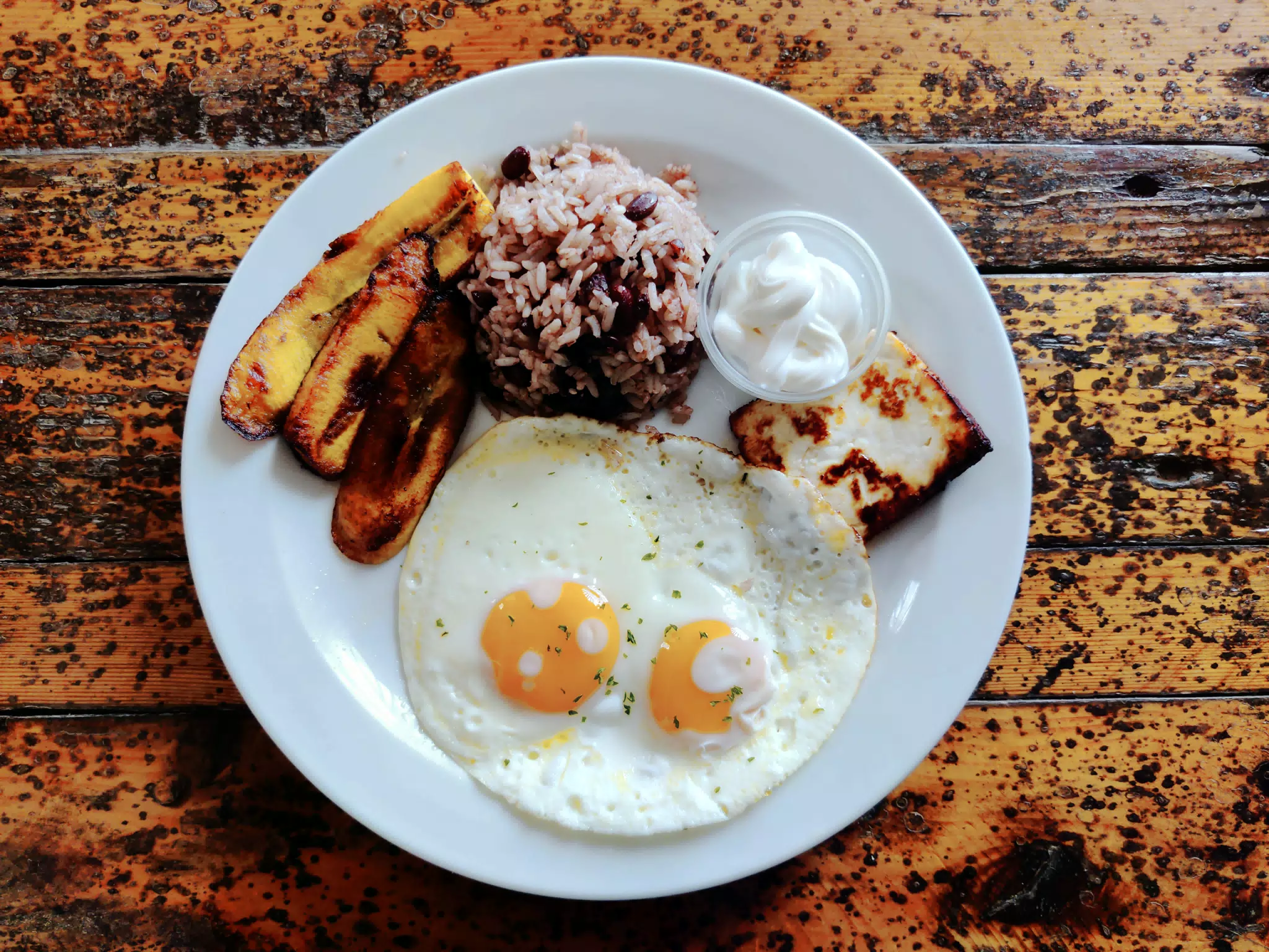 Traditional Nicaraguan Breakfast Flat Lay