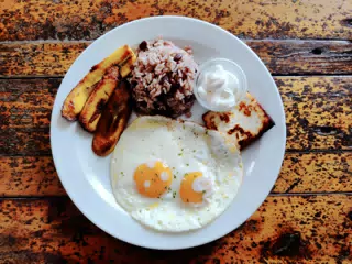 Traditional Nicaraguan Breakfast Flat Lay