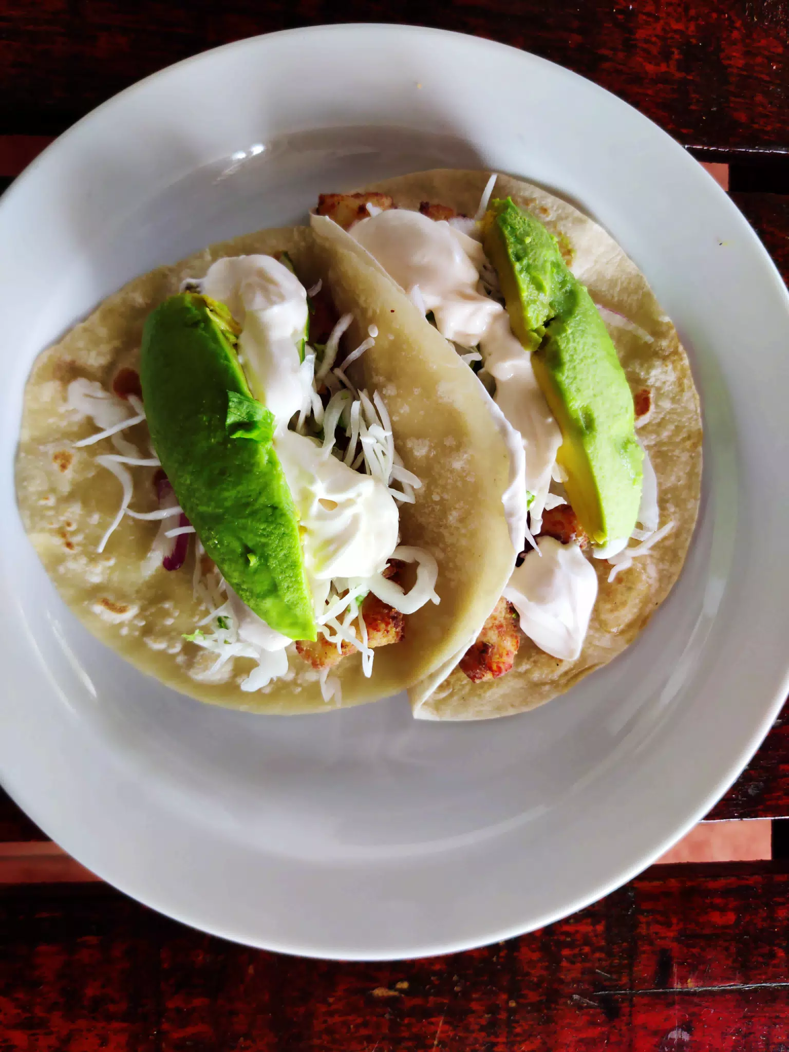 Fish Tacos a al Gringa at the Simple Beach Lodge