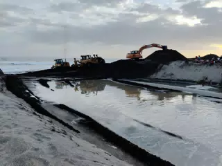 Opening the San Juan Venado Estuary in Las Peñitas Nicaragua