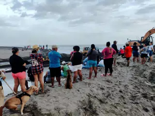 Opening the San Juan Venado Estuary in Las Peñitas Nicaragua