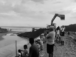 Opening the San Juan Venado Estuary in Las Peñitas Nicaragua