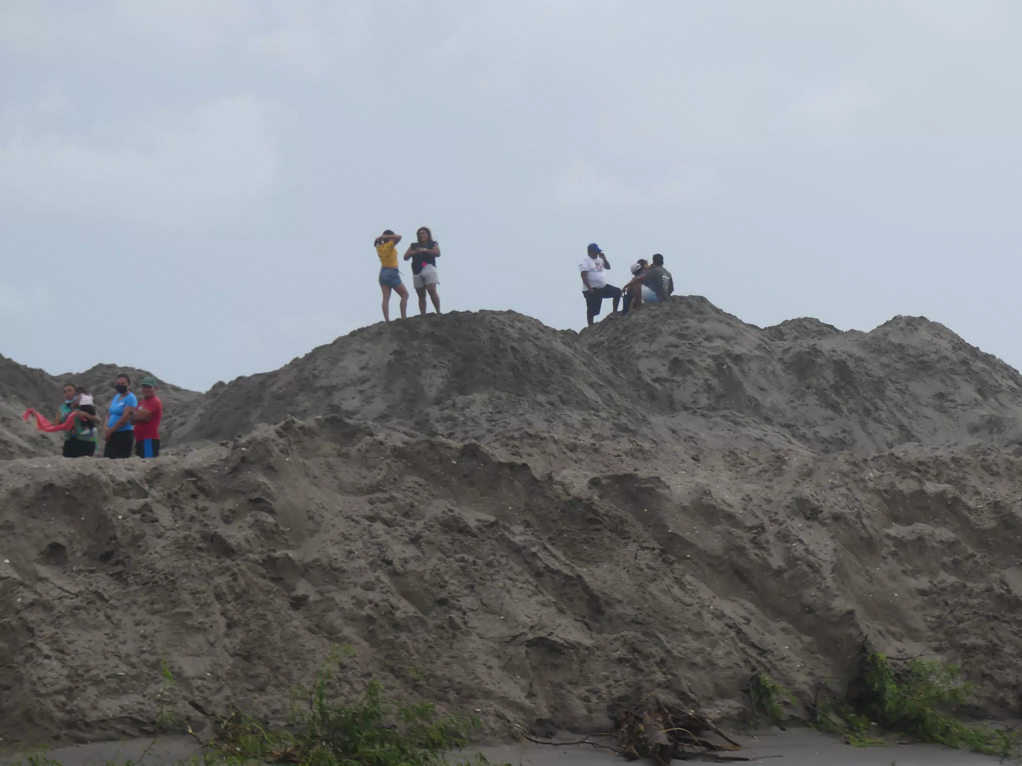 People Visiting the New Channel at San Juan Venado