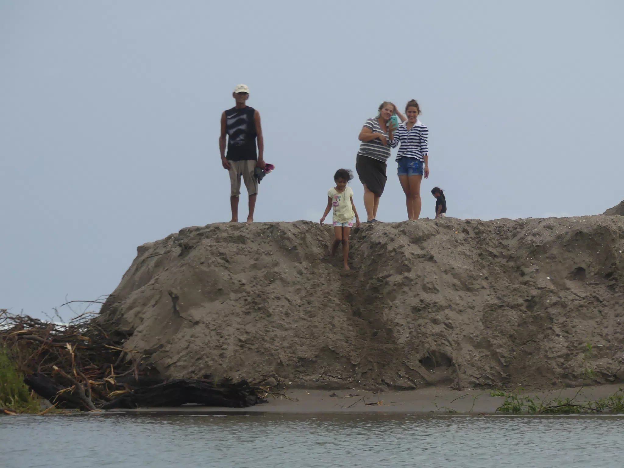 People Visiting the New Channel at San Juan Venado