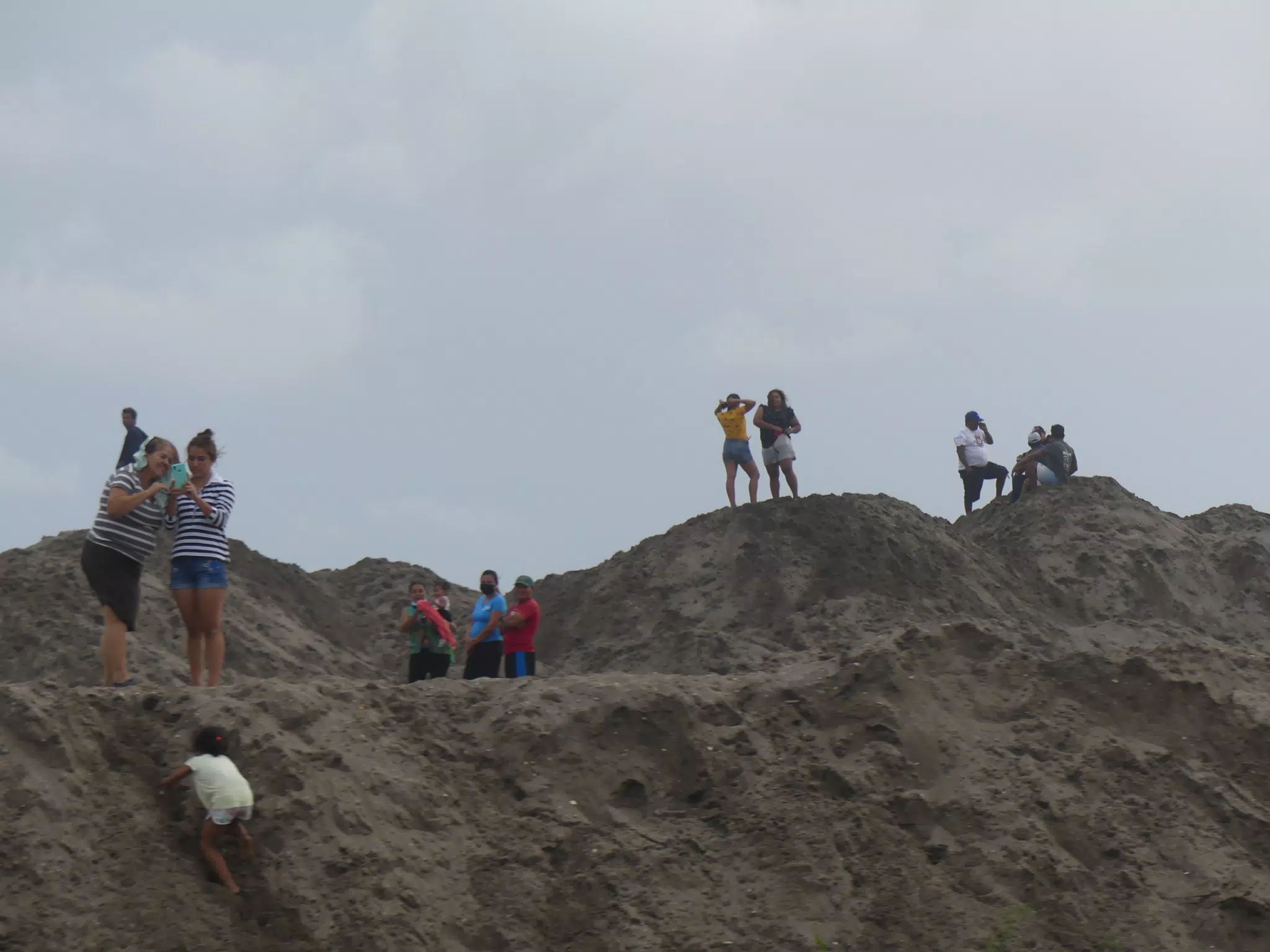 People Visiting the New Channel at San Juan Venado