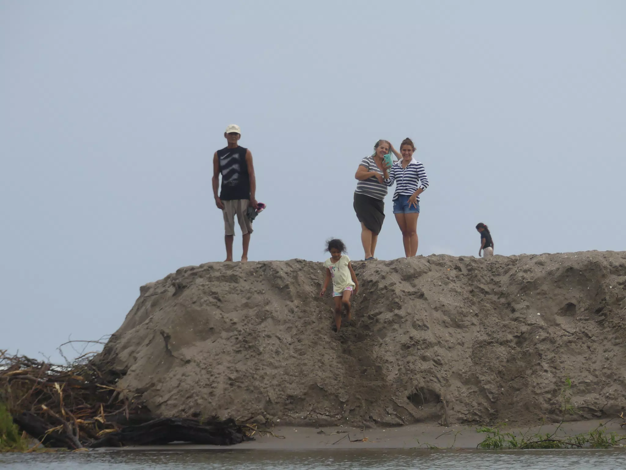 People Visiting the New Channel at San Juan Venado