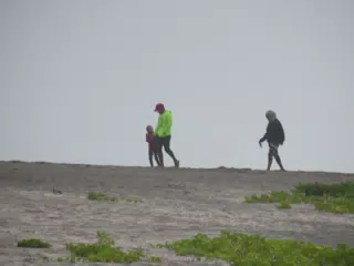 People Visiting the New Channel at San Juan Venado