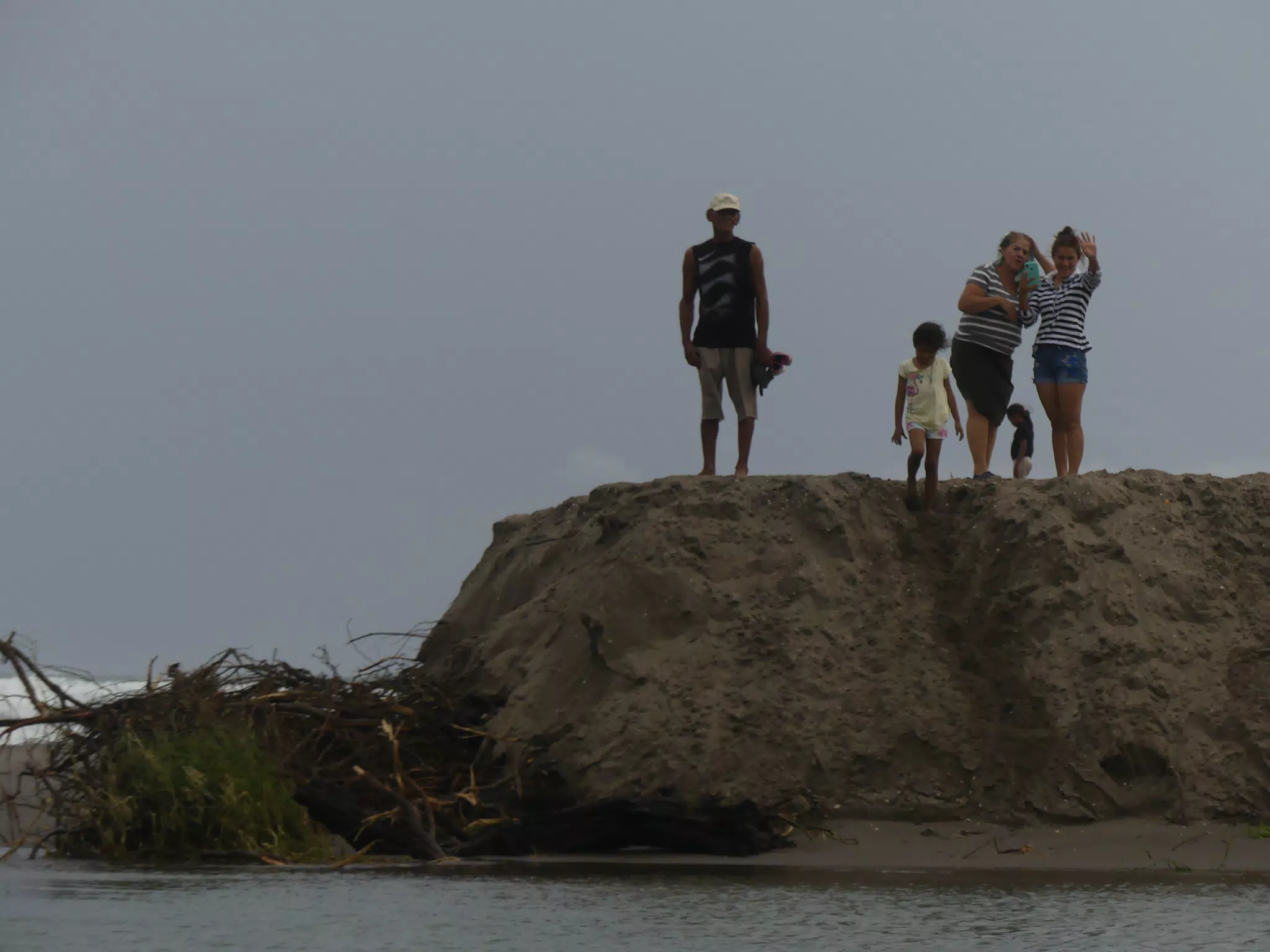 People Visiting the New Channel at San Juan Venado