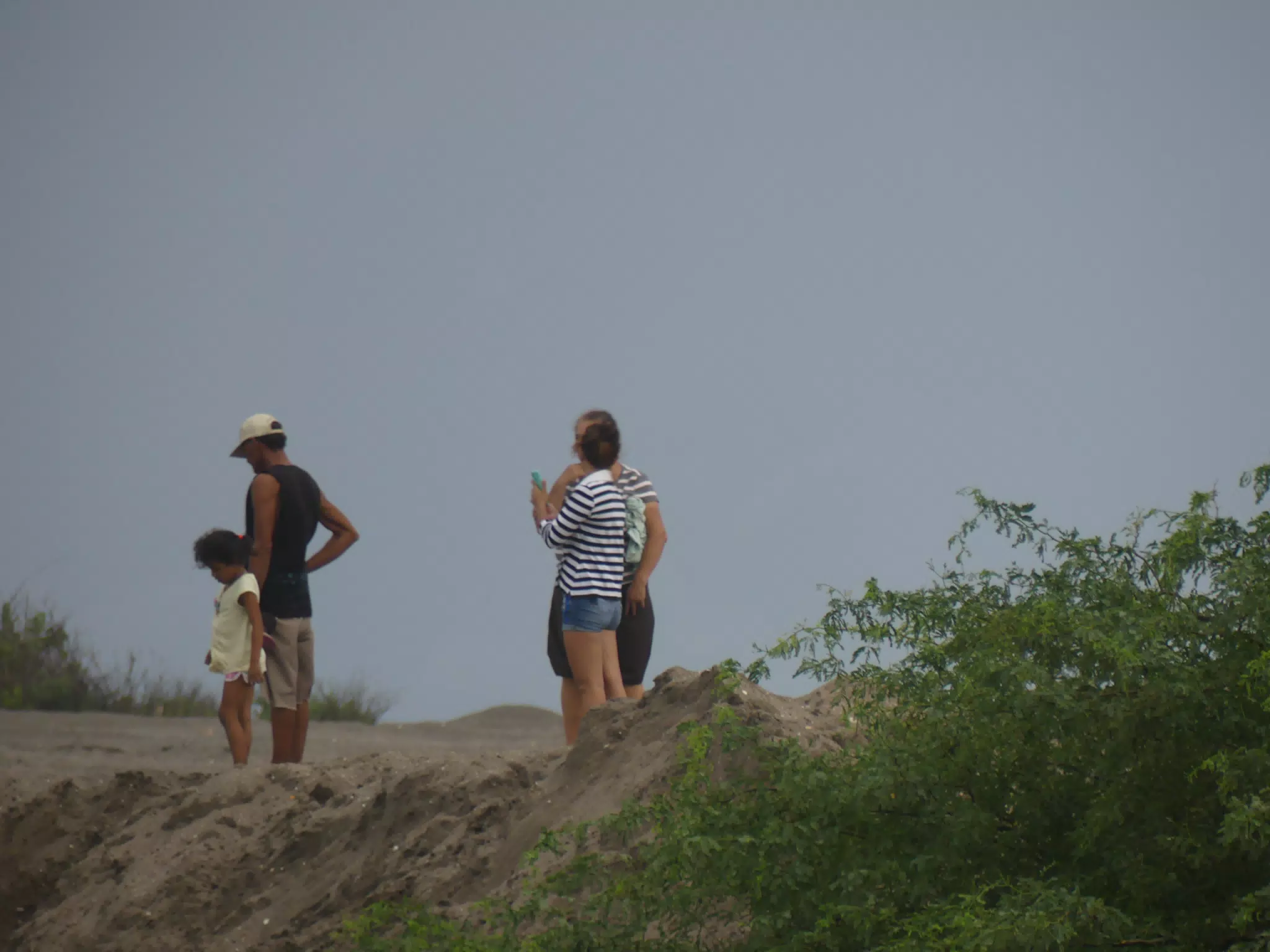 People Visiting the New Channel at San Juan Venado
