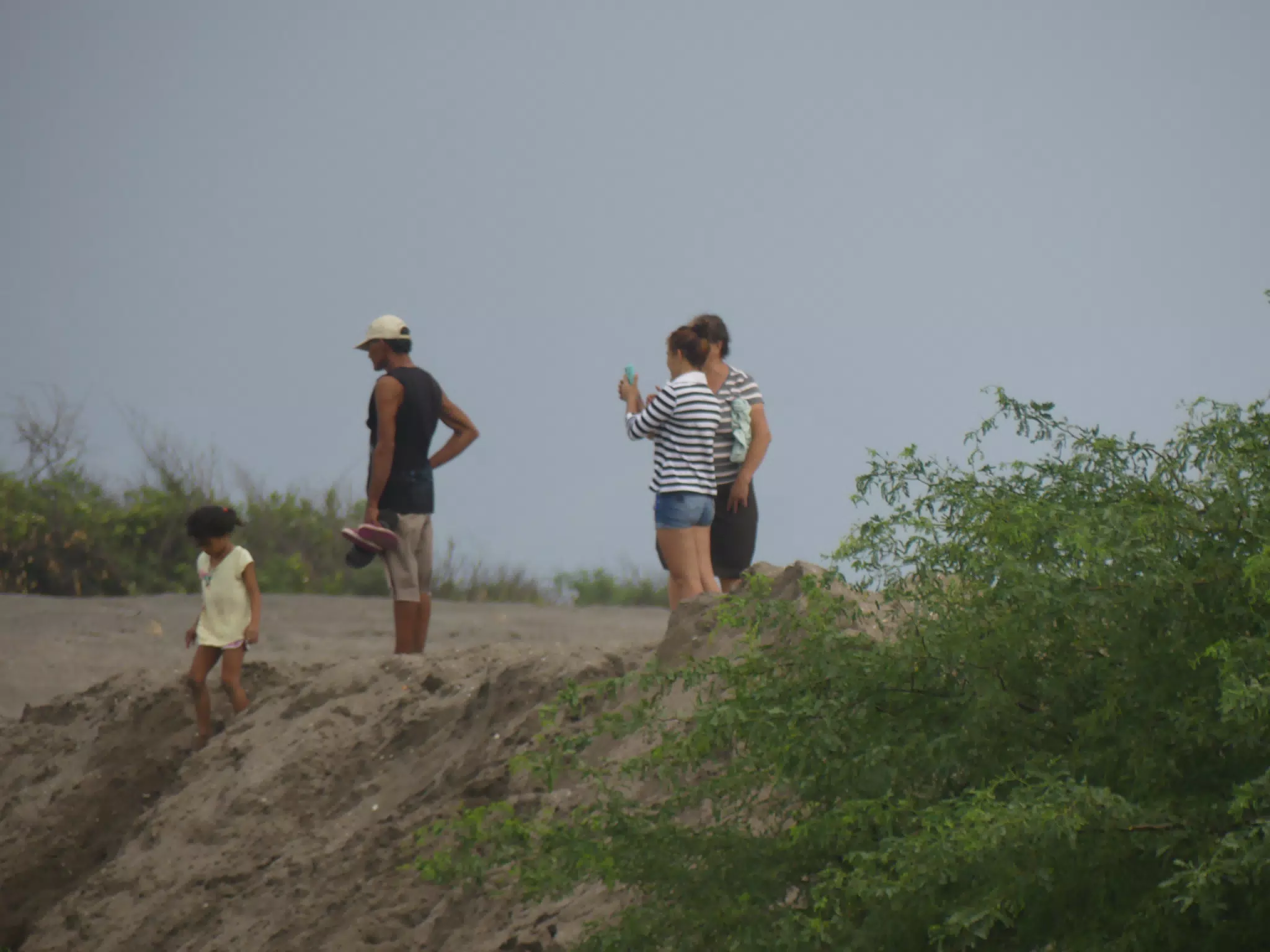People Visiting the New Channel at San Juan Venado
