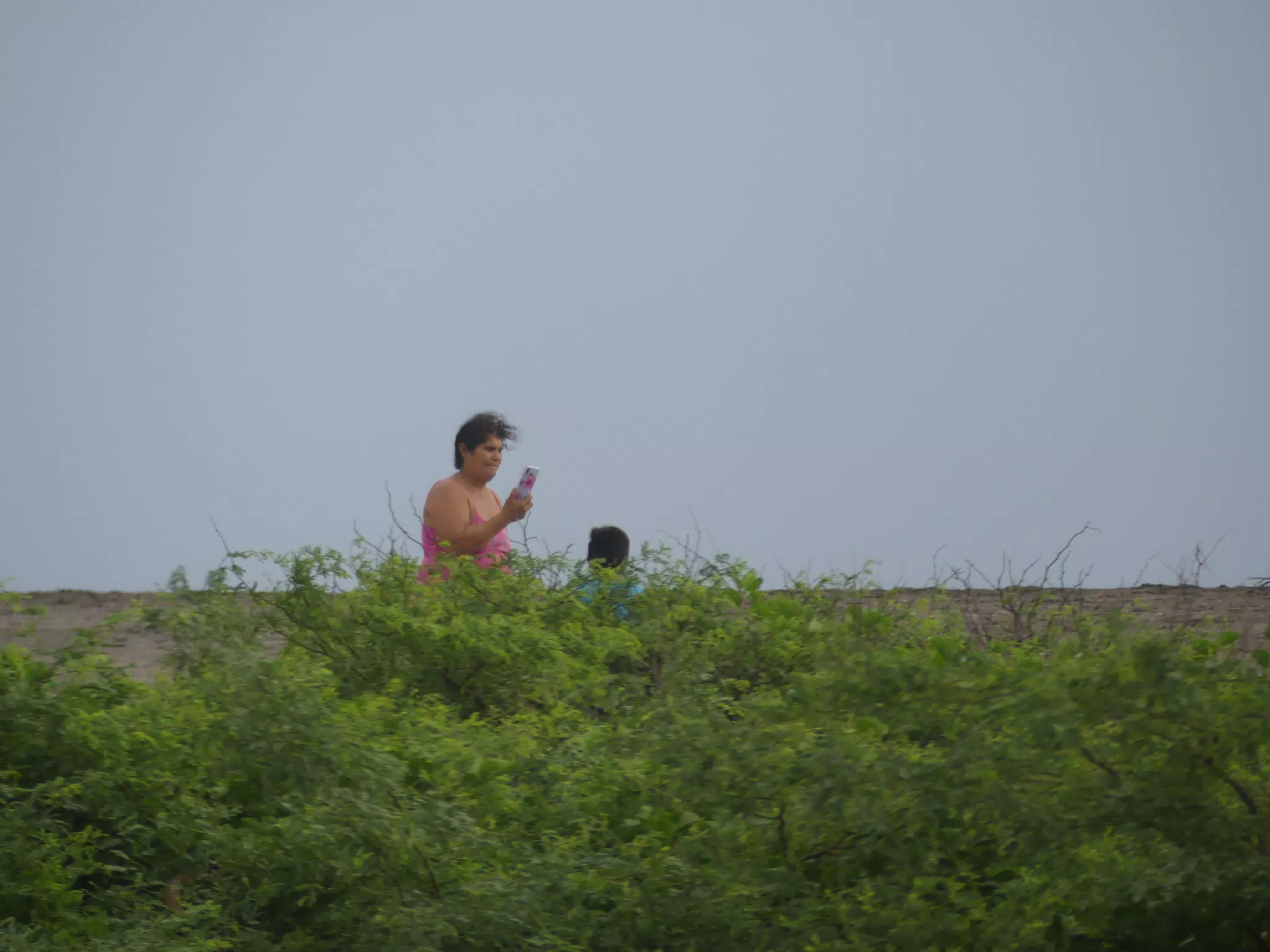 People Visiting the New Channel at San Juan Venado