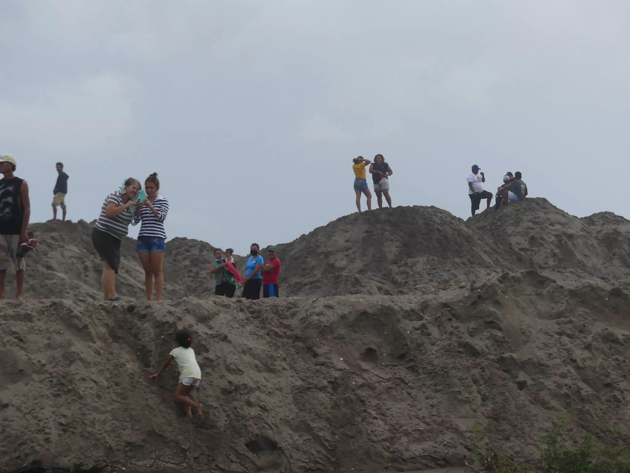 People Visiting the New Channel at San Juan Venado